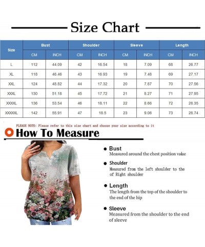 Women's Summer Tops Summer Tie Dye Gradient Loose Fitting T Shirts Loose Fit Short Sleeve V Neck Blouses 2023 Stylish F1806-p...