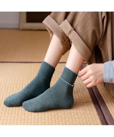 5-Pairs Women Soft Cotton Ankle Crew Socks,Boot Socks for Women,Cozy Crew Socks Solid Color Gifts Black & Dark Green $11.34 A...