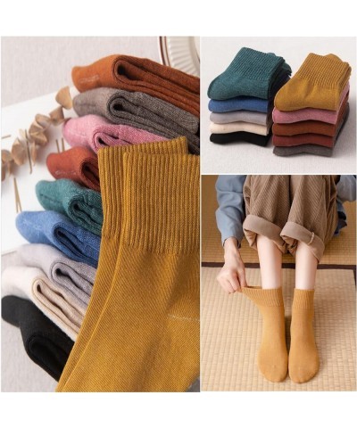 5-Pairs Women Soft Cotton Ankle Crew Socks,Boot Socks for Women,Cozy Crew Socks Solid Color Gifts Black & Dark Green $11.34 A...