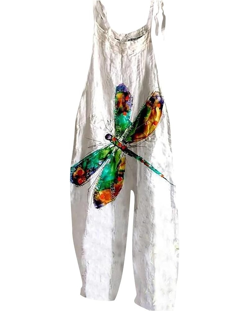 Women Casual Loose Bohemian Floral Print Wide Leg Jumpsuits Cotton Summer Beach Rompers Overalls *12mint Green $12.14 Overalls