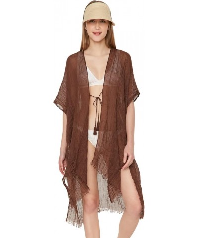 Cover-Up - Lightweight, Breathable Beachwear Brown $22.13 Swimsuits