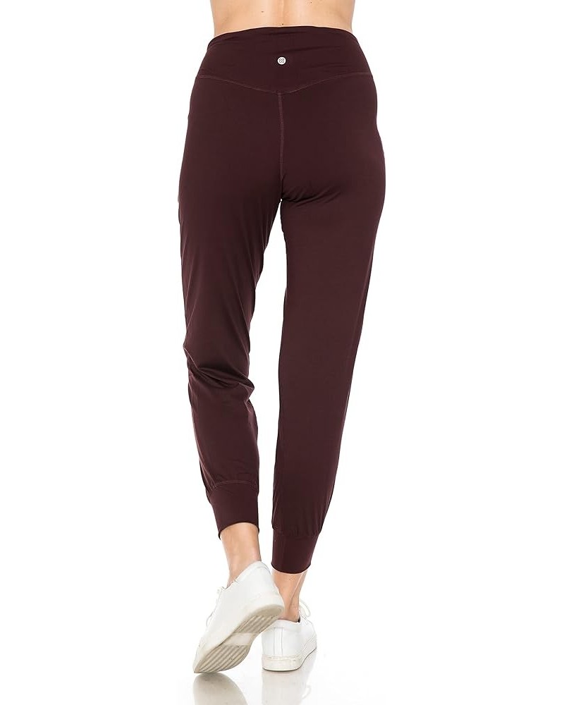 Women's ActiveFlex Slim-fit Jogger Pants with Pockets Athletic Joggers for Yoga, Workout, Lounge, Running Full Length Cassis ...