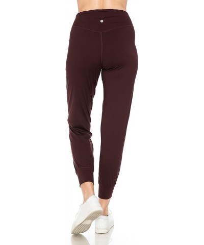 Women's ActiveFlex Slim-fit Jogger Pants with Pockets Athletic Joggers for Yoga, Workout, Lounge, Running Full Length Cassis ...