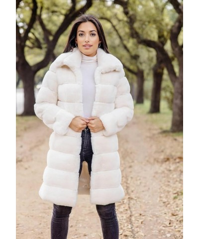 Donna Salyers Dove Faux Fur Tres Chic Mink Stroller Coat Ivory $86.00 Coats