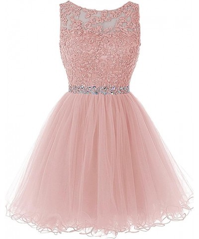 Women's Short Tulle Beading Homecoming Dresses 2022 Prom Party Gowns 361-blush $17.80 Dresses