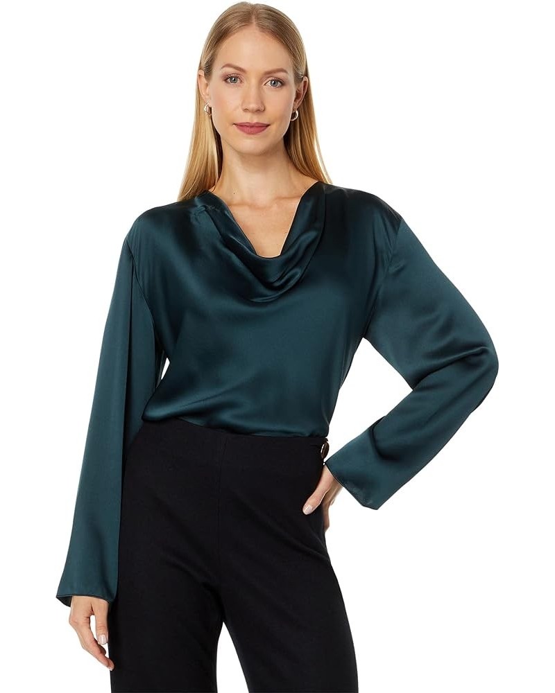 Women's Cowl Nk L/S Blouse Azure Onyx $60.06 Blouses