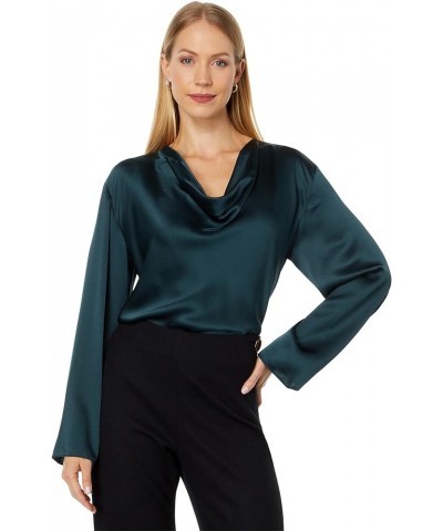 Women's Cowl Nk L/S Blouse Azure Onyx $60.06 Blouses