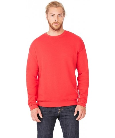 Men's Drop Shoulder Fleece Red $13.66 Sweatshirts