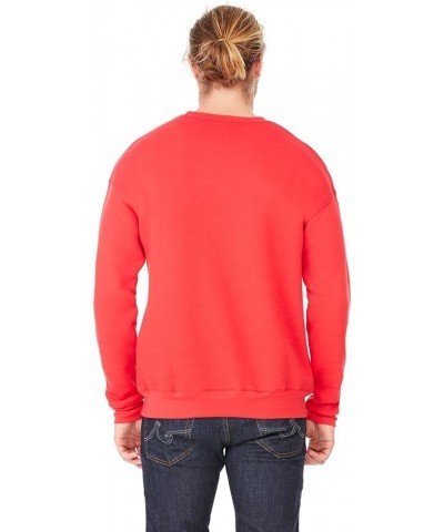 Men's Drop Shoulder Fleece Red $13.66 Sweatshirts