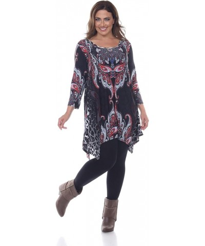 Women's Plus Size Marlene Tunic Top Gray Multi $14.40 Tops