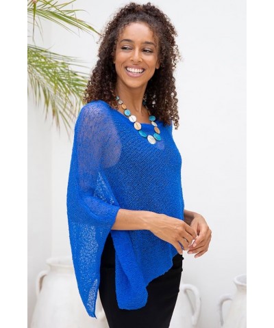 Womens Sheer Poncho Shrug Bolero, Lightweight Summer Shrug Pullover Sweater Brick $12.60 Sweaters