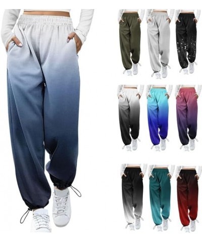 Womens Plus Size Casual Pants Set Pants for Women Casual Gradient Print Bottom Sweatpants Casual s 230911 C-ag $9.62 Pants