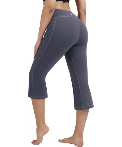 Women's Yoga Pants with Pockets for Women Bootcut Wide Leg Pants for Women High Waisted Workout Pants Capri Gray $21.45 Pants