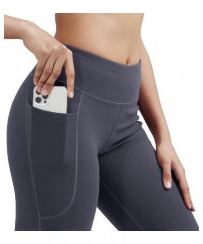 Women's Yoga Pants with Pockets for Women Bootcut Wide Leg Pants for Women High Waisted Workout Pants Capri Gray $21.45 Pants