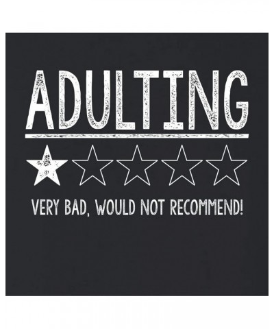 Adulting 1 Star Very Bad Would Not Recommend Funny Women Flowy Fitted Sleeveless Tank Top T-Shirt Fitted Black $6.84 Tanks