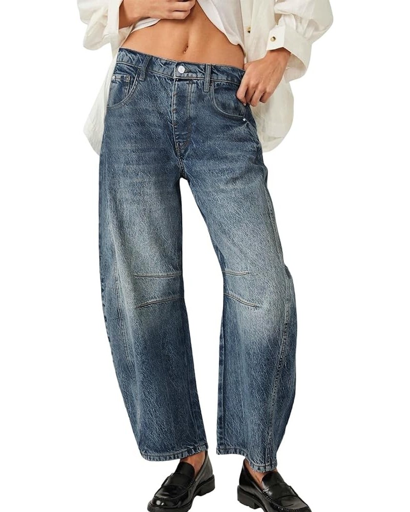 Women High Waist Wide Leg Jeans High Waisted Flare Jeans with Classic Wide Leg Denim Pants Bell Bottom Jeans B-dark Blue $15....