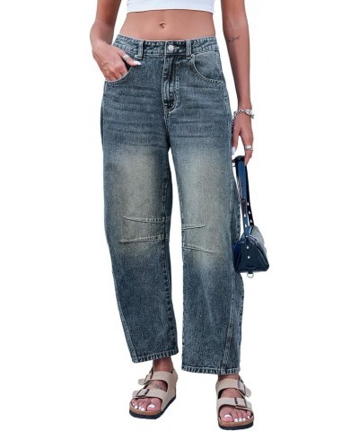 Women High Waist Wide Leg Jeans High Waisted Flare Jeans with Classic Wide Leg Denim Pants Bell Bottom Jeans B-dark Blue $15....