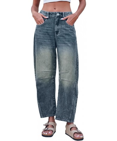 Women High Waist Wide Leg Jeans High Waisted Flare Jeans with Classic Wide Leg Denim Pants Bell Bottom Jeans B-dark Blue $15....