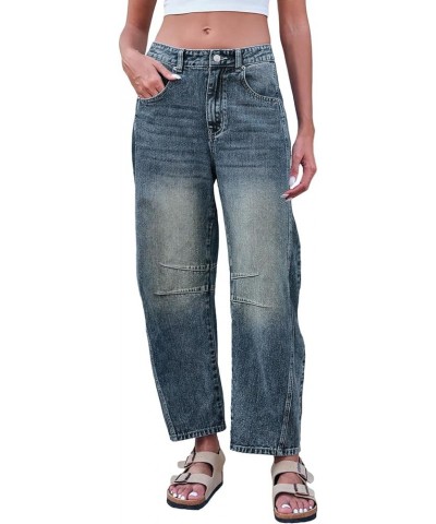 Women High Waist Wide Leg Jeans High Waisted Flare Jeans with Classic Wide Leg Denim Pants Bell Bottom Jeans B-dark Blue $15....