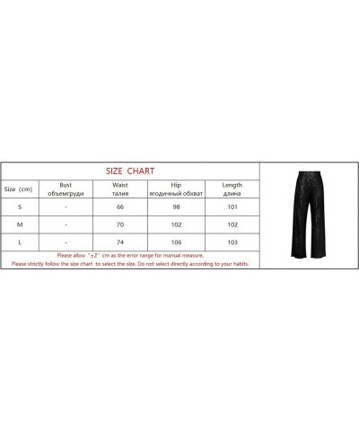 Sequin Bell Bottom Pants for Women High Waist Glitter Wide Leg Pants Sparkle Flared Trousers Disco Clubwear Solid Black $11.9...