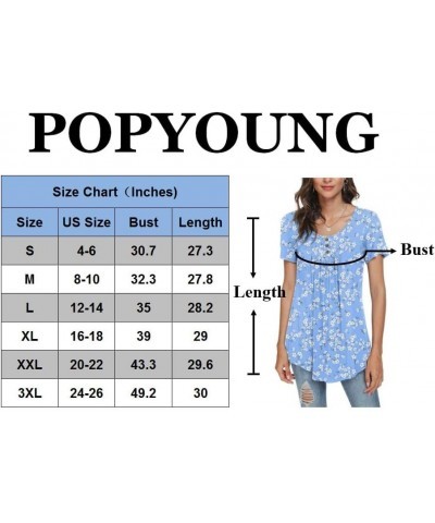 2024 Women's Spring-Summer Casual Short Sleeve Tunic Tops Ruffle Button Loose Blouse T-Shirts with Leggings Ruf-short-sunflow...