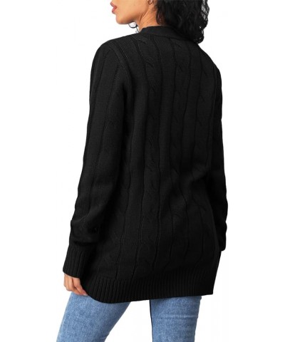 Women's Casual Slim Fit Cardigan Sweaters Long Sleeve Button Down Lightweight Mid Length Oscwocal003-black $14.21 Sweaters