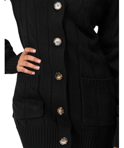 Women's Casual Slim Fit Cardigan Sweaters Long Sleeve Button Down Lightweight Mid Length Oscwocal003-black $14.21 Sweaters