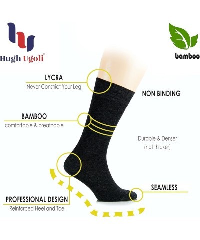 Women's Bamboo Thin Crew Socks for Dress Business & Trouser, Seamless Toe, 4 Pairs in Gift Box, Shoe Size 5-8/8-11 Light Brow...