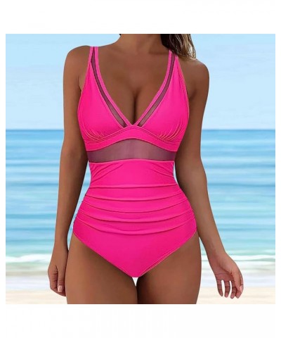 Women's Competitive Athletic 1 Piece Swimsuit Racerback Training Swimwear Bathing Suits Swimsuit Women Z03 Hot Pink $25.99 Sw...