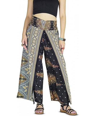 Harem Pants Yoga for Women Palazzo Beach Wear Wide Leg Boho Hippie Bohemian Aladdin Genie Peacock Black $12.38 Activewear