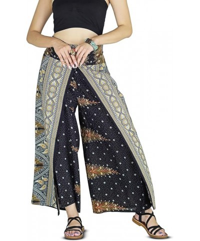 Harem Pants Yoga for Women Palazzo Beach Wear Wide Leg Boho Hippie Bohemian Aladdin Genie Peacock Black $12.38 Activewear