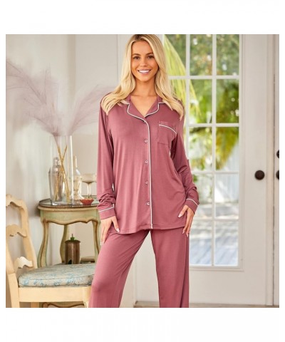 Women's Soft Knit Jersey Pajamas Lounge Set, Long Sleeve Top and Pants with Pockets Turquoise $14.70 Sleep & Lounge