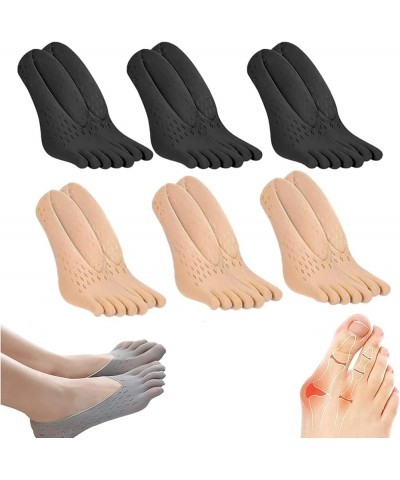 6Pairs Projoint AntiBunions Health Sock,Split Toe Bunion Socks Five Finger Socks,Orthopedic Toe Compression Socks Women-c Set...