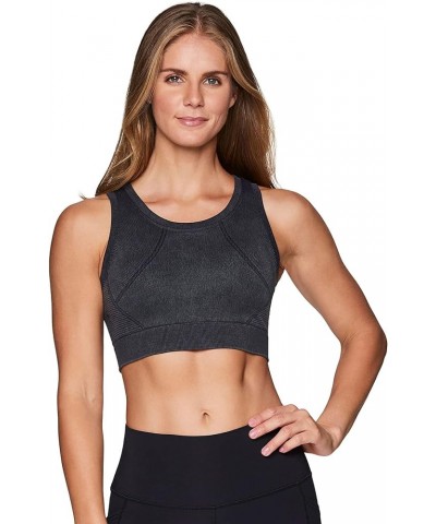 Active Women's Athletic Fashion High Coverage Low Impact Workout Sports Bra Moto Black $10.04 Lingerie