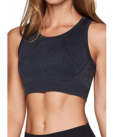 Active Women's Athletic Fashion High Coverage Low Impact Workout Sports Bra Moto Black $10.04 Lingerie