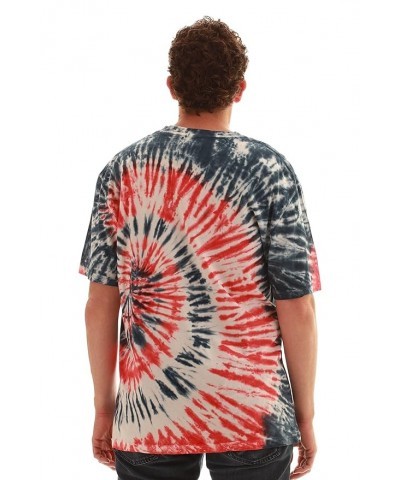 Whiskey & Oak Tie Dye Crew Neck T-Shirt 15959-J-L Small Tie Dye Red White Blue $7.64 T-Shirts