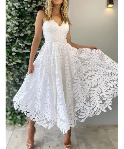 Strapless Lace Prom Off Shoulder Short Formal Evening Sweetheart Ball Gowns Tea Length Cocktail Party Dress Pink $44.10 Dresses