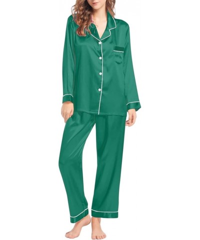 Pajamas for Women Soft Comfy Cotton Womens Pajama Sets Shorts Cotton Night Gowns for Sleeping Green $7.00 Sleep & Lounge