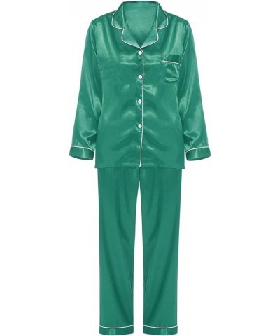 Pajamas for Women Soft Comfy Cotton Womens Pajama Sets Shorts Cotton Night Gowns for Sleeping Green $7.00 Sleep & Lounge