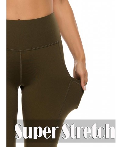 Women Scrunch Butt Leggings High Waisted Ruched Yoga Pants Workout Butt Lifting 1 Side Pocket Dark Green(upgrade Fabric) $13....