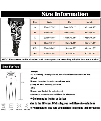 Leggings for Women Vintage Print High Waisted Womens Legging Seamless Running Workout Yoga Pants Tummy Control H-green-b $11....