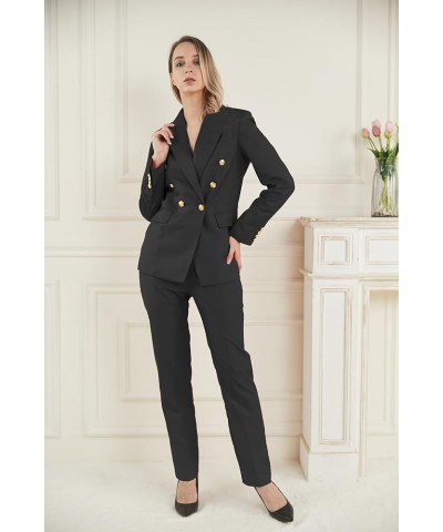 Women's Blazer Suits 2 Piece Solid Work Pant Suit for Women Business Office Lady Suits Sets （(Blazer+Pants） Blue $27.93 Suits