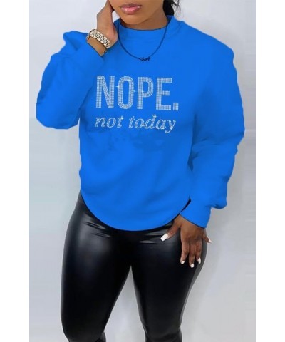 Blessed Bling Rhinestone Sweatshirt Women Vintage Black Girl Afro Girl Christian Faith Pullover Tops Not Today-blue $13.02 Ho...