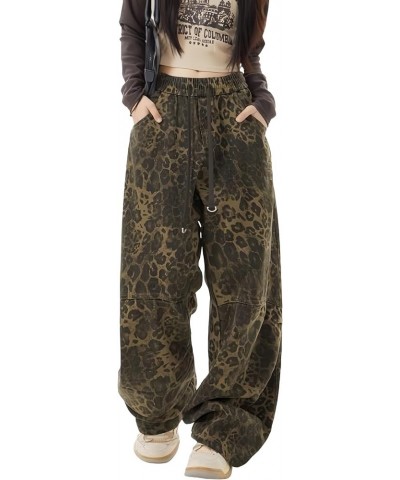 Leopard Jeans Leopard Print Pants Baggy Pants Y2k Jeans Grunge Jeans Oversized Pants Straight Leg Pats Leopard Jeans-a $15.89...