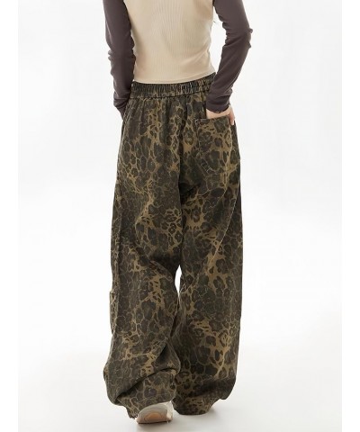 Leopard Jeans Leopard Print Pants Baggy Pants Y2k Jeans Grunge Jeans Oversized Pants Straight Leg Pats Leopard Jeans-a $15.89...