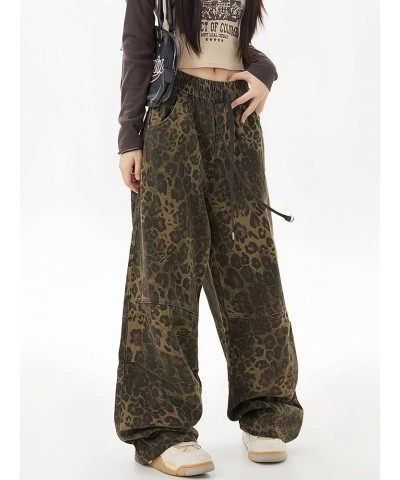 Leopard Jeans Leopard Print Pants Baggy Pants Y2k Jeans Grunge Jeans Oversized Pants Straight Leg Pats Leopard Jeans-a $15.89...