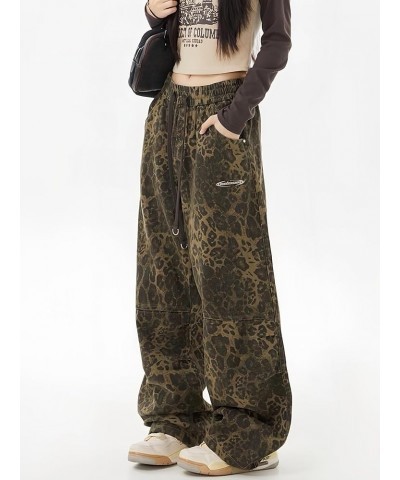 Leopard Jeans Leopard Print Pants Baggy Pants Y2k Jeans Grunge Jeans Oversized Pants Straight Leg Pats Leopard Jeans-a $15.89...