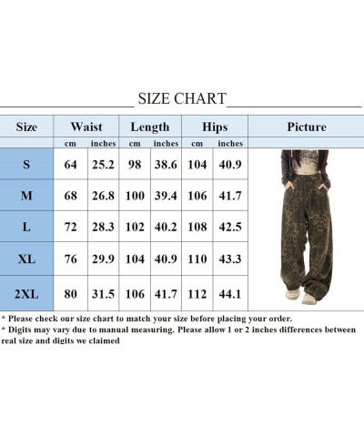 Leopard Jeans Leopard Print Pants Baggy Pants Y2k Jeans Grunge Jeans Oversized Pants Straight Leg Pats Leopard Jeans-a $15.89...