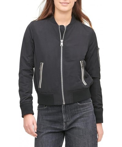 Women's Melanie Newport Bomber Jacket (Regular & Plus Size) Black $20.13 Jackets