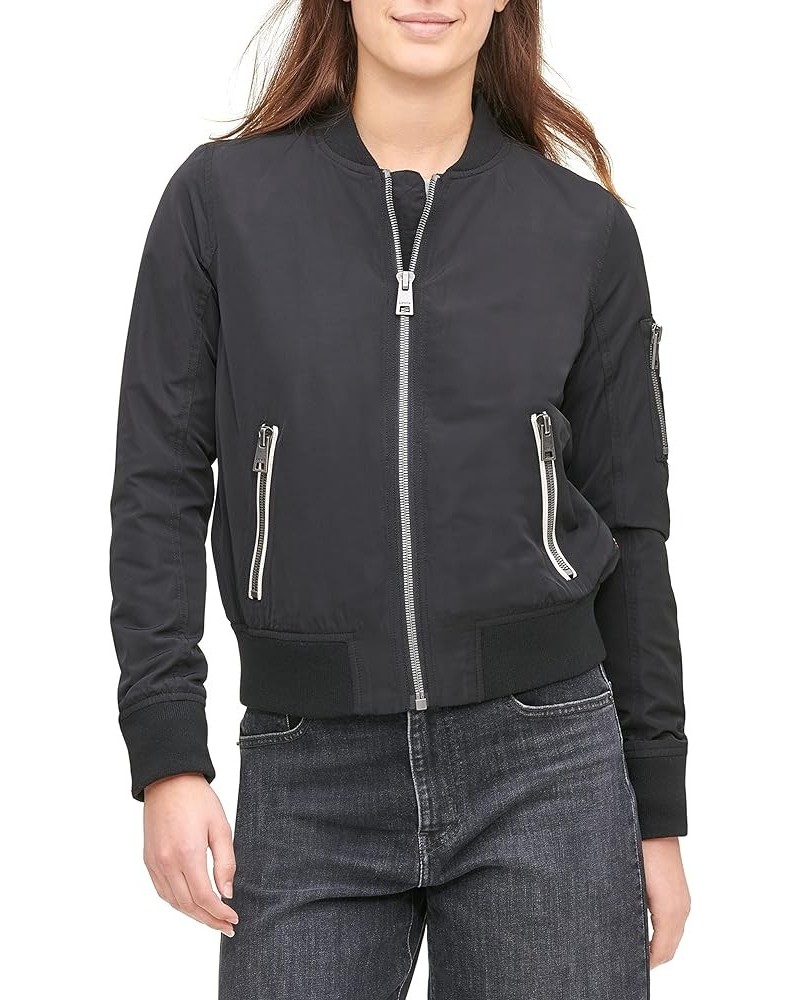 Women's Melanie Newport Bomber Jacket (Regular & Plus Size) Black $20.13 Jackets